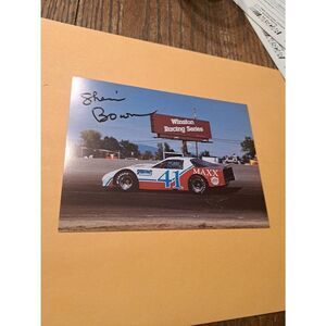 Autographed 1990 Sheri Bown NASCAR Driver Card #41 Winston Racing Series 5x7 VTG